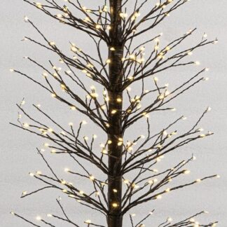 Μαύρο Φωτιζόμενο Δέντρο Με 400 Led Φωτάκια (40 Led Flash) ,Μετασχηματιστή ip44 Και Dimmer 120(h)cm 23412