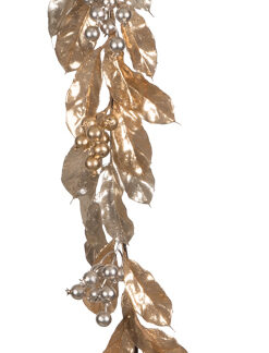 Χριστουγεννιάτικη Γιρλάντα Χρυσή Με Γκι 150cm 26324